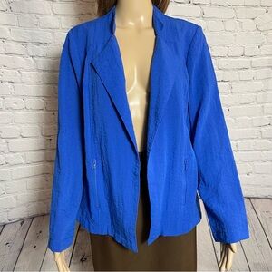 Chico's Royal Blue Open Front Jacket Size 1 US M